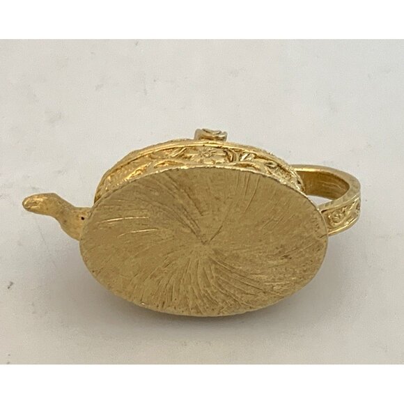 Corday Solid Perfume Empty Compact Le Pot D'Or Gold Tone Toujours Moi Watering - Picture 5 of 7